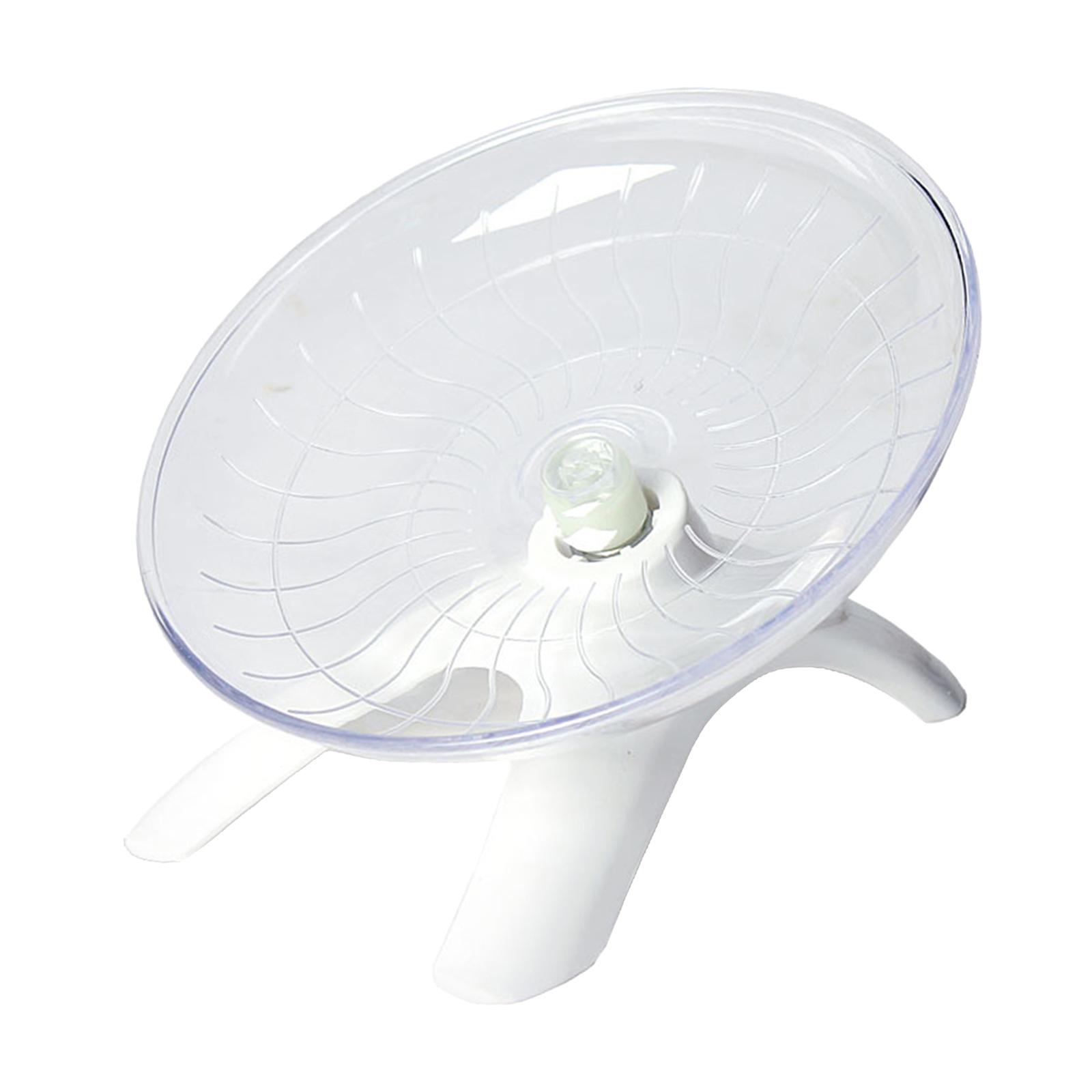 Ioensy - 7 ""Silencioso Rodillo Hámster Spinner Ejercicio Deportes Rueda Ratón Rata Juguete Blanco