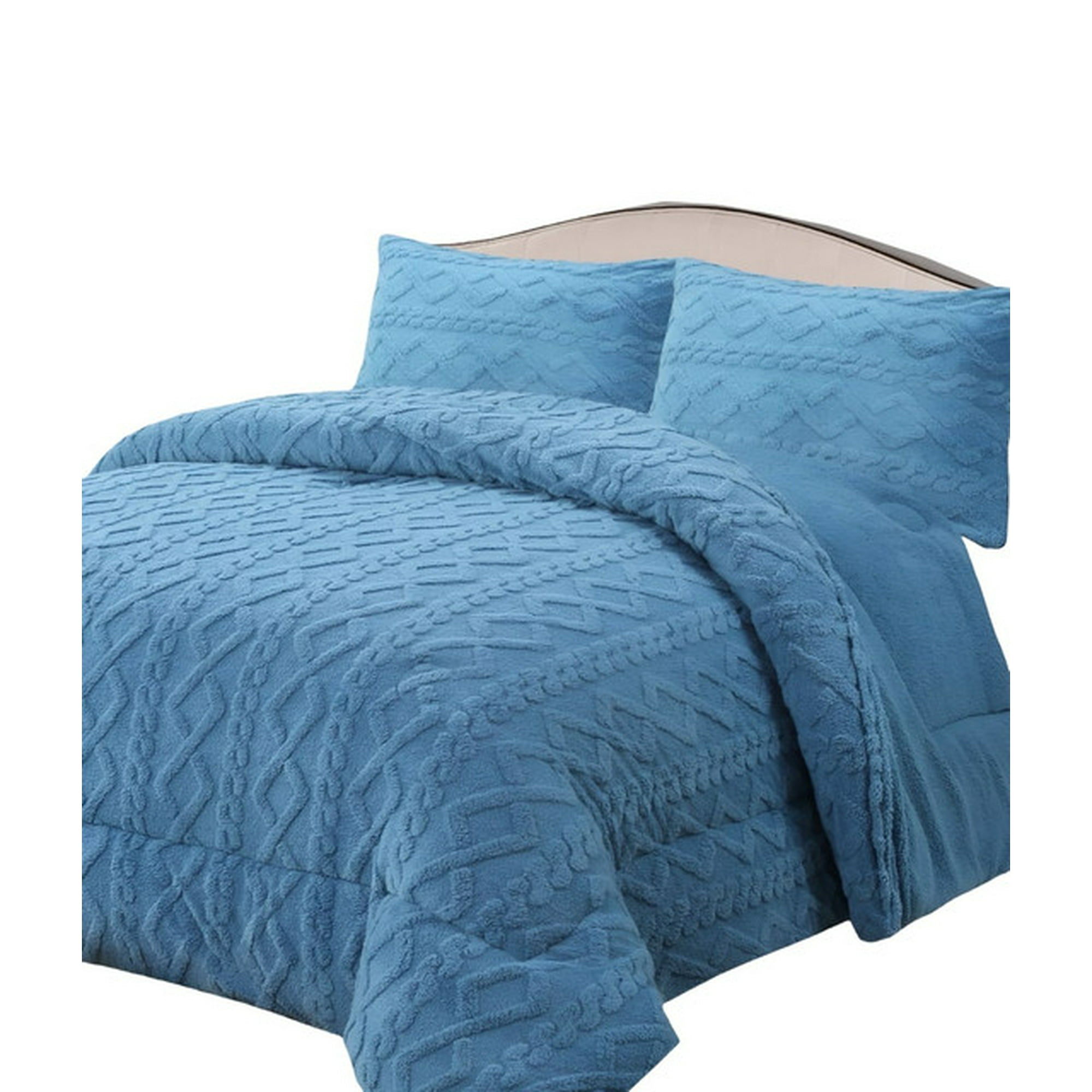 Todo Para El Hogar - Cubrecama Grueso Para Invierno 2 Plaza Celeste