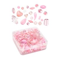 Magideal - 1 Caja Surtida De Sueltas Acrílicas, Fabricación Diy, Piezas Decorativas Duraderas Hechas A Mano , Rosado