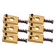 thumbnail image 2 of Juego De 6 Sillines De Puente De Guitarra Dorados De Latón Aptos Para Piezas De Guitarra Eléctrica ST Tornillo Negro, 2 of 5