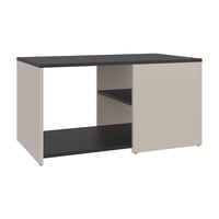 Fmfurniture - Mesa Centro 80X45X42,1 Cm Beige Y Negro