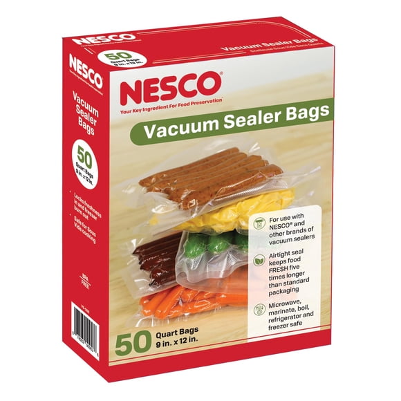 Bolsas de Vacío NESCO 20x30 cm Aprobadas para Lavavajillas Pack de 50