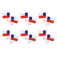 thumbnail image 1 of Pack 6 Banderas De Chile Auto Fiestas Patrias Banderin Doble, 1 of 3