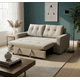 thumbnail image 3 of Sofá Cama Supreme Confortable 2 Plazas Lino Gris Claro Reclinable, 3 of 7