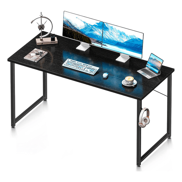 Klik Muebles - Escritorio Home Office Resistente Madera Negra 100cm