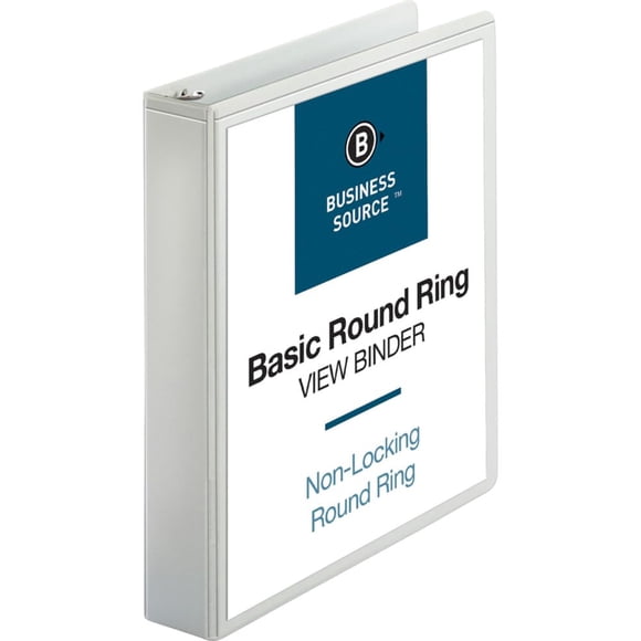 Ver Binder Business Source con anillo redondo de 1,5 pulgadas sin PVC