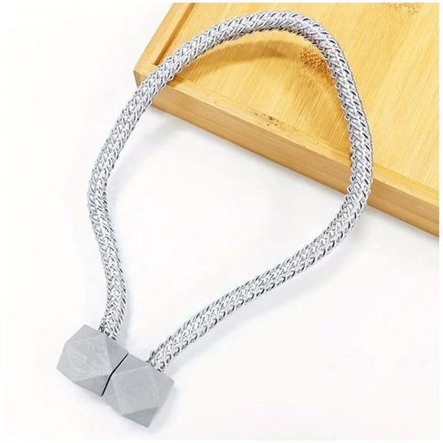 Wyj Hogar - Pack De 02 Sujetadores - Abrazaderas Magneticas Para Cortinas Gris