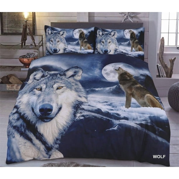 Amazing Animal Print Quilt Duvet Cover Set Pillowcase Kids Doona Cover3-Piece Bedding Set