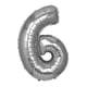 thumbnail image 1 of Globo mylar 32" silver # 6, 1 of 1