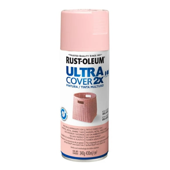 Pintura en Spray Ultra Cover 2X Multiuso Rosa Claro Brillante 340 g