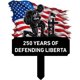 thumbnail image 1 of Estaca jardín metal 250 años defendiendo hierro patriótica decoración 4 julio, 1 of 7