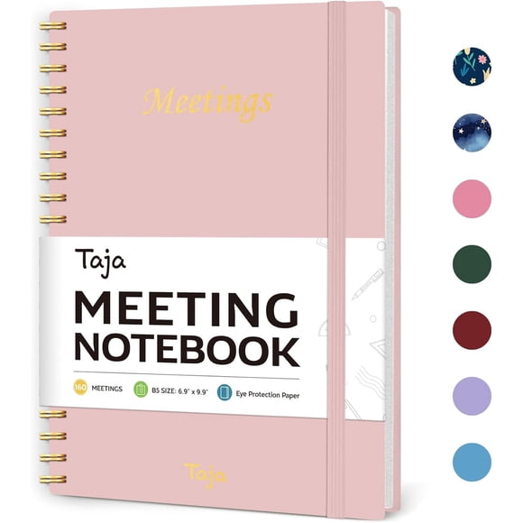 Cuaderno de Reuniones Taja B5 160 Hojas Rosa Tapa Impermeable