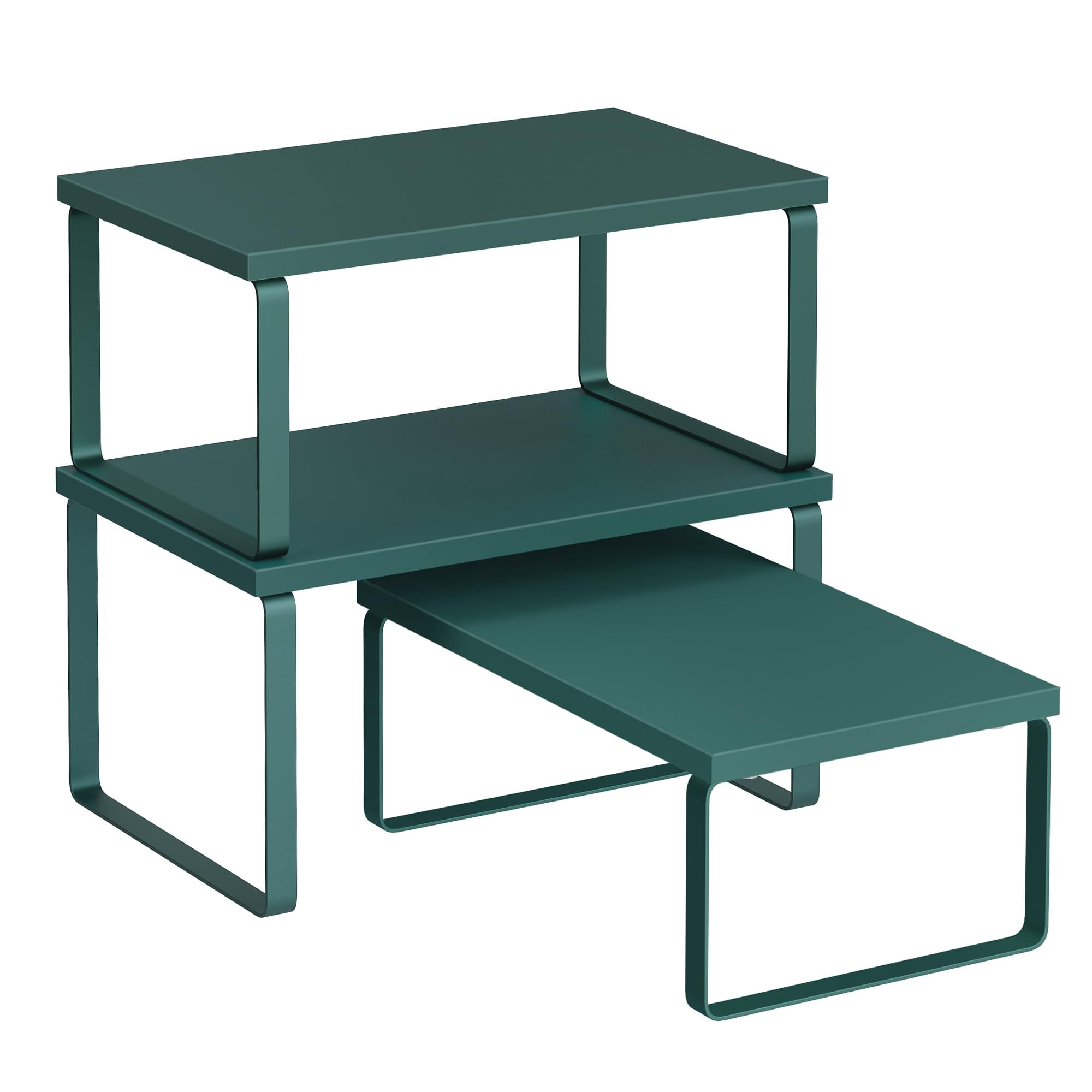 Organizador De Gabinete Songmics Juego De 3 Repisas Verde Cascada