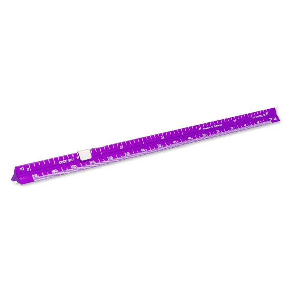 Regla Alumicolor 15 cm púrpura con clip