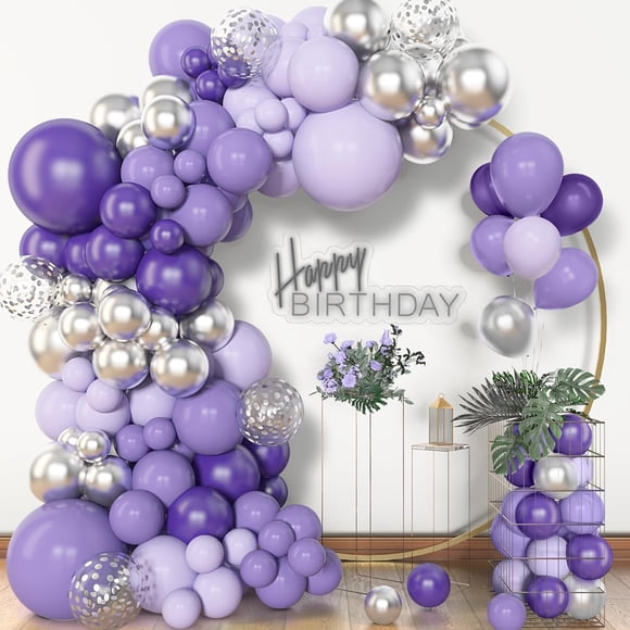 Kit De Arco De Guirnalda De Globos Archloon Con 156 Globos Lavanda