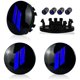 thumbnail image 1 of Juego de 4 tapas centrales RUIHEDAHB 63 mm azul estilo Dodge, 1 of 5
