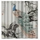 thumbnail image 1 of Cortina de ducha con diseño de pavo real y pintura china, con ganchos, 167 x 183 cm, 1 of 3