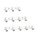 thumbnail image 2 of 1pc Wall Mounted Stainless Steel Hook Rack,No Punching Sturdy Hooks Rack For Bathroom ,Kitchen,Door,Wall,Rectangle Hooks Rack With Sticker, 2 of 4