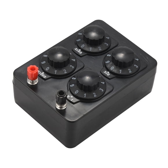 Medidor de resistencia decimal de caja de resistencia, interruptor de perilla física profesional, ohmímetros de instrumentos experimentales para medir