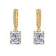 thumbnail image 1 of Aretes Colgantes de Oro de 8 Quilates para Mujer Corte Radiante 5A CZ Hielo Triturado Diamante Simulado Aretes Colgantes Hipoalergénicos de Plata Esterlina, 1 of 3