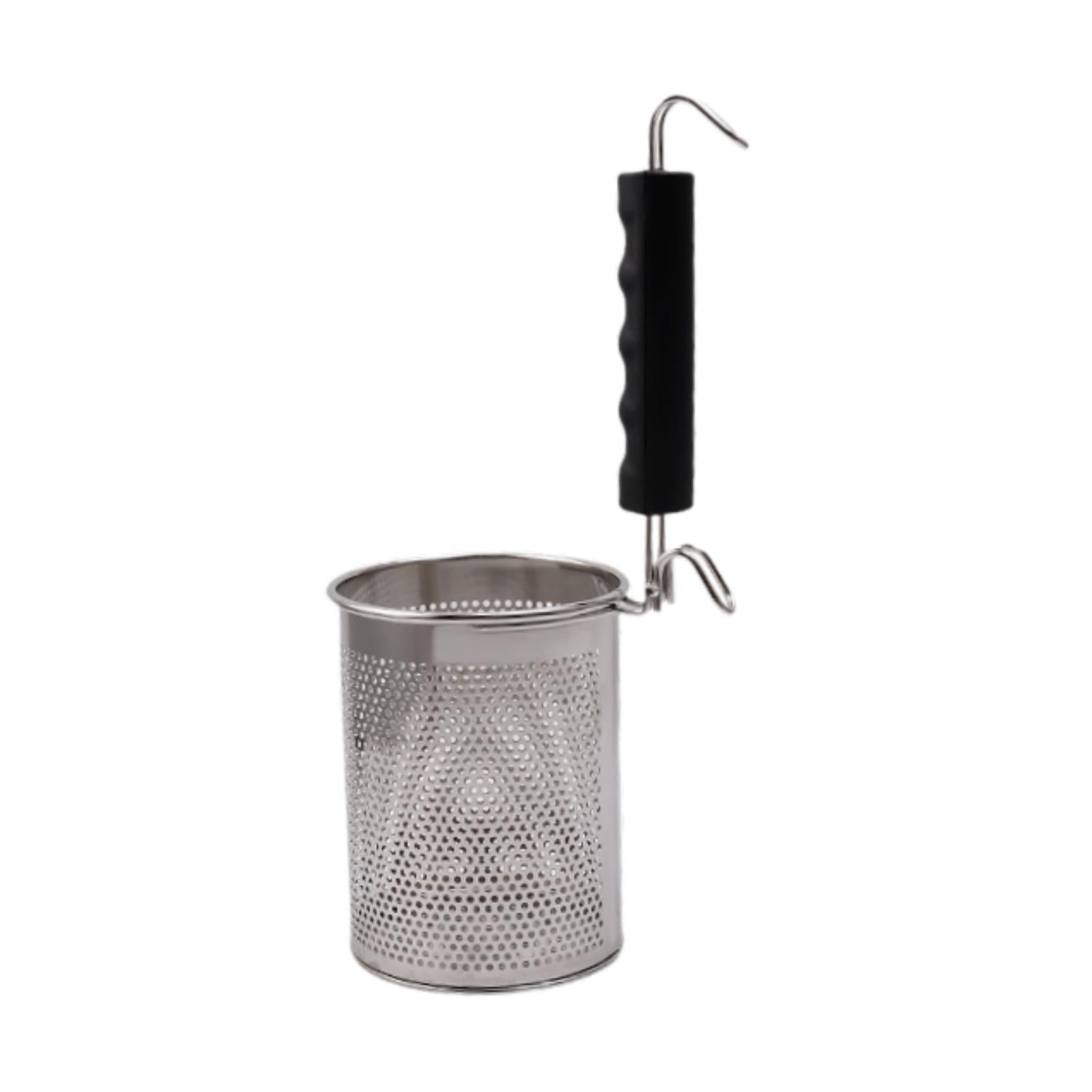 Magideal - Filador De Canasta De Pasta De Malla Fiesta De Malla De Cocina De Acero Inoxidable Con Olla De Cocción De Pasta Para Albóndigas Enjuagando Enjuague Cilindro S