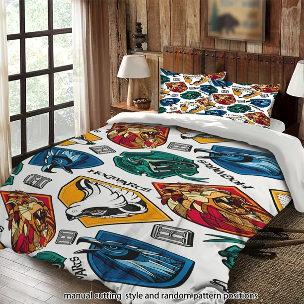 Bedding Animal Portrait Badge Pattern Theme All-Season Machine Washable Includes Pillowcases Suitable for Bedroom Guest Room Dormitory Holiday Decor Ideal Gift