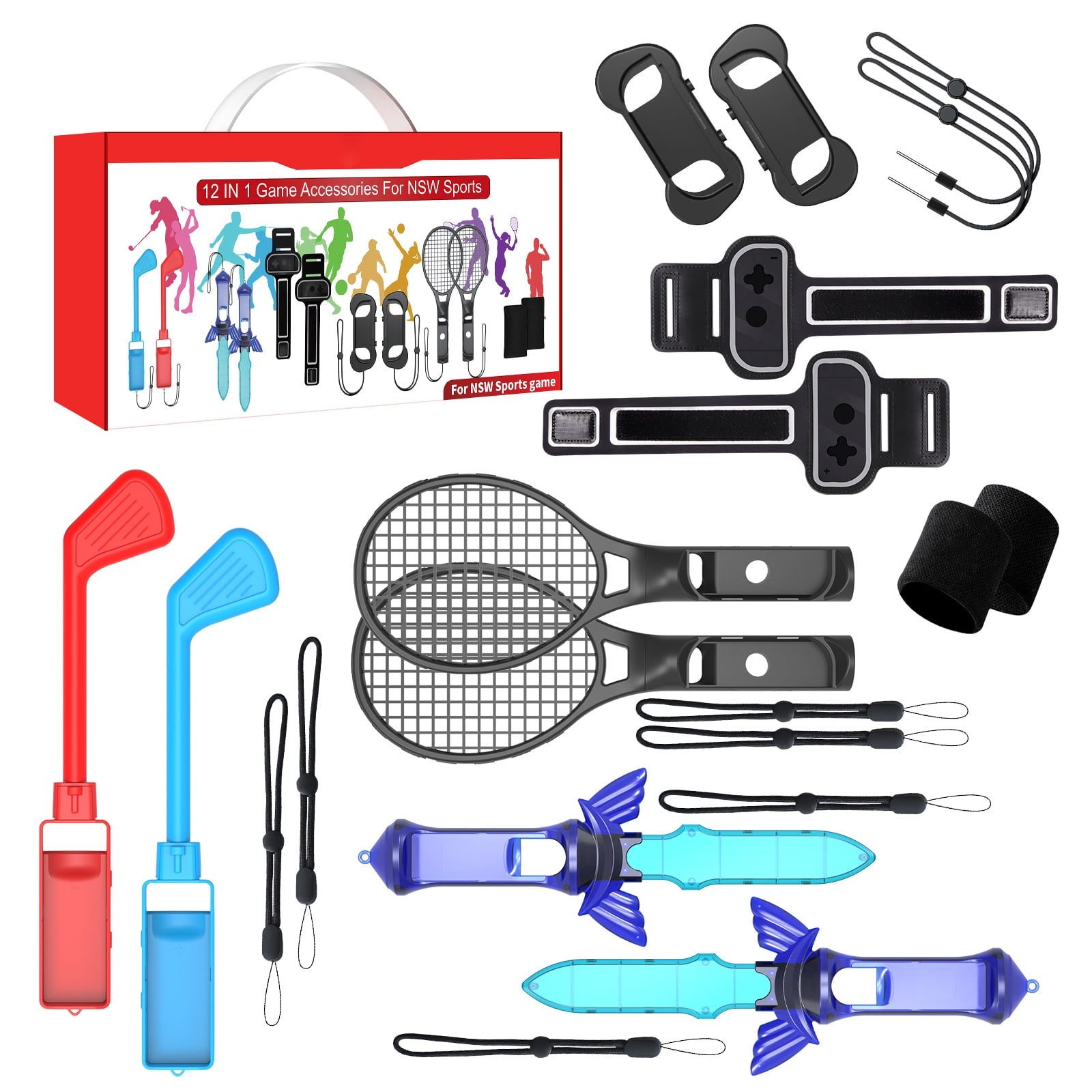 Genérico - Kit De Juegos Familiares 12 En 1 Para Nintendo Switch Y Oled, Kit De Expansión Para Controlador De Juegos