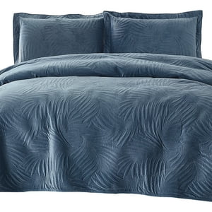 Mallorca - Quilt Liso Velvet Ibiza Petróleo Superking