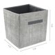thumbnail image 4 of Cubo de Almacenamiento REGALWOVEN, 3 Piezas de Contenedor de Tela con Asa para Estantes y Armarios, Cesta de Almacenamiento Plegable para Organizar Ropa y Libros Gris 11*11*11in, 4 of 6