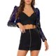 thumbnail image 1 of INSPIRE CHIC Chaqueta corta abierta de lentejuelas brillantes de manga larga para fiesta de mujer L Multicolor, 1 of 6