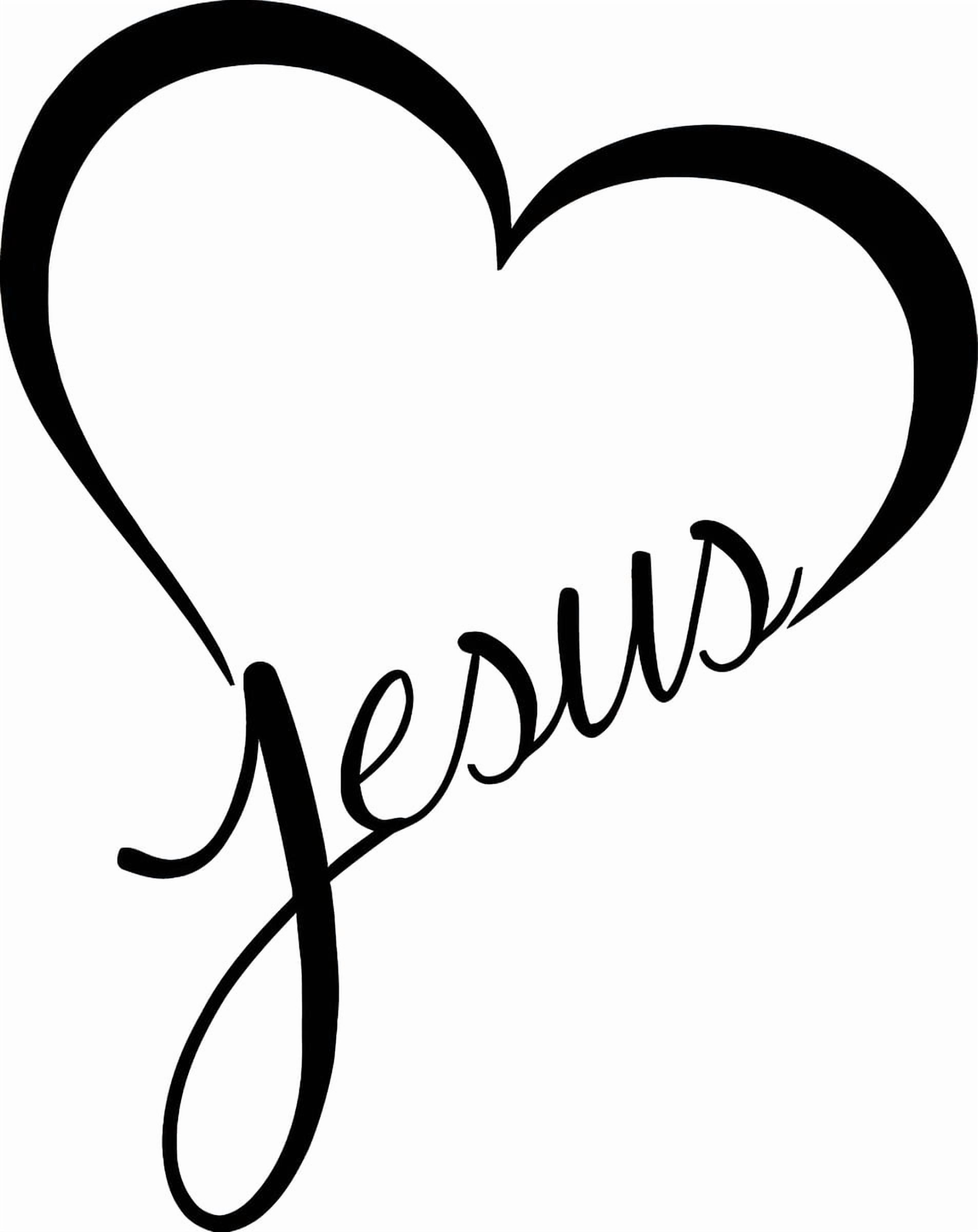 Rienda Libre - Sticker Corazón Jesús Heart Love God Auto Camioneta