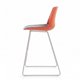 thumbnail image 2 of Taburete alto modelo Lian Rojo, asiento Tapizado gris, 2 of 2