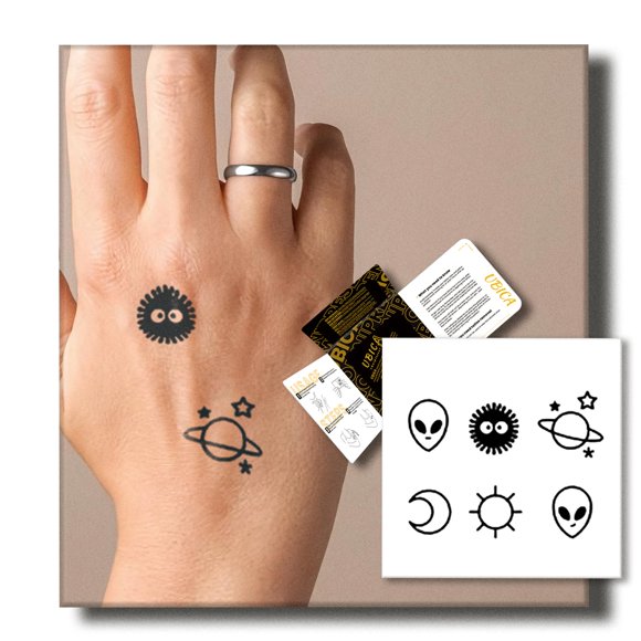 Tatuaje Temporal UBICA Extraterrestre 7‑15 Días
