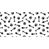Rienda Libre Graphics - Decomural Cat Paw Fishbone Gato Gatito Pata Ws-80029