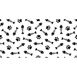 Rienda Libre Graphics - Decomural Cat Paw Fishbone Gato Gatito Pata Ws-80029