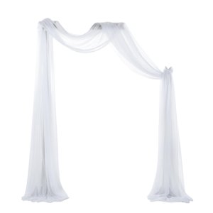 Magideal - Boda Draping Party Telón De Fondo Paneles Recepción Swag 70X550Cm Para Hogar Foto Telón De Fondo Escenario , 1X Blanco