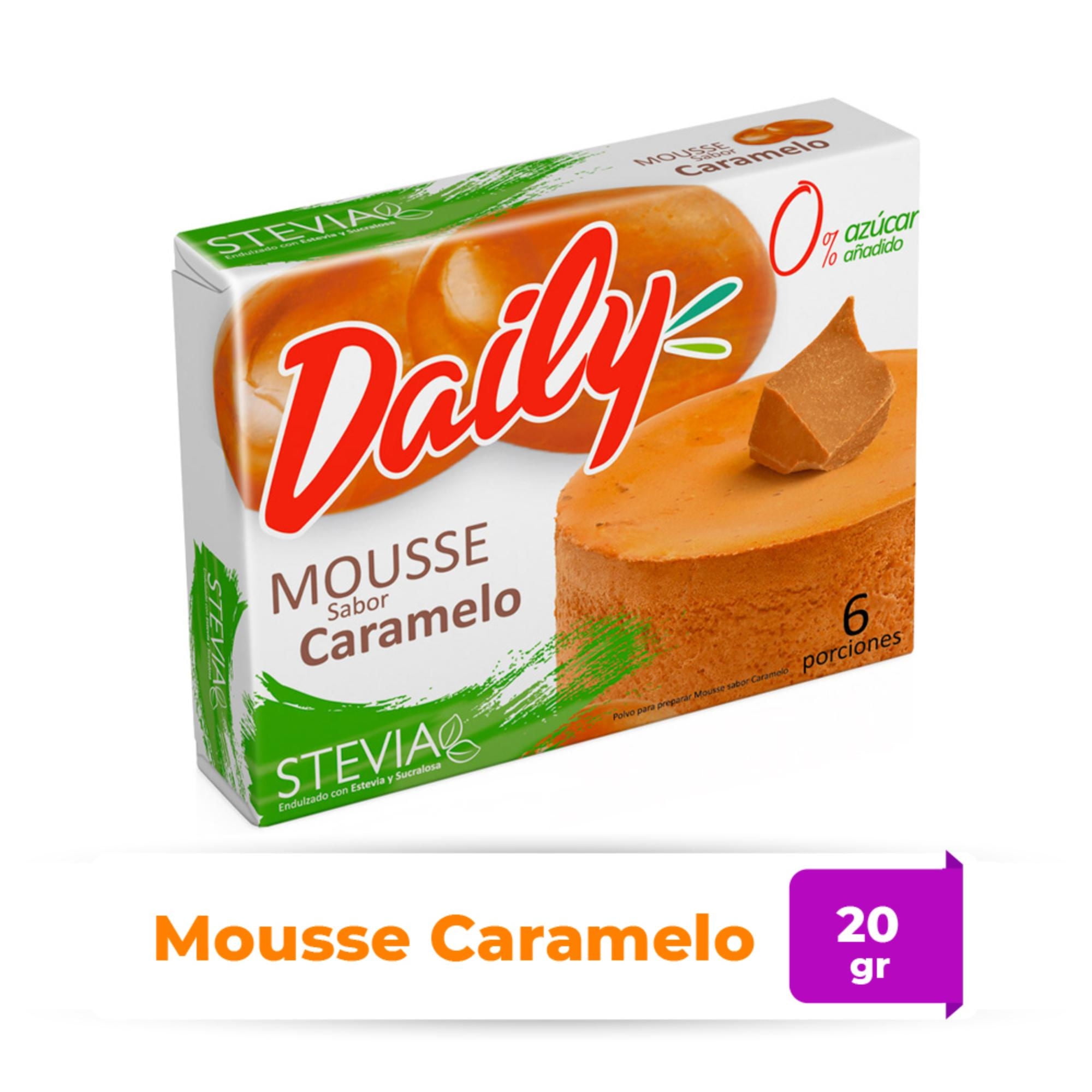 Mousse Sabor Caramelo Con Stevia Caja 20 g Daily