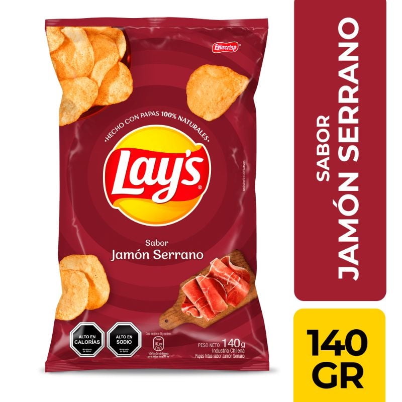 Papas Fritas Mediterráneas Jamón Serrano 140 g Lay's