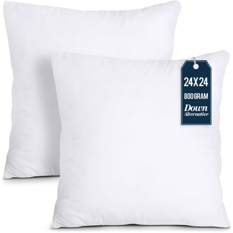 Juego De Cojines Utopia Bedding, 61 X 61 Cm, Color Blanco, Paquete De 2