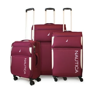 Set De 3 Maletas De Tela S+M+L Nautica Marbella Burdeo
