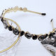 thumbnail image 3 of Diademas con diamantes de imitación, diadema con joyas para mujeres y niñas, diademas doradas con cristales brillantes y brillantes., 3 of 5