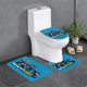 thumbnail image 1 of Juego de 3 Alfombras de Baño de Terciopelo Coral Niños Ninja, 1 of 6