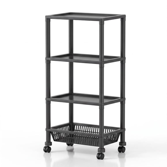 Carro Organizador De Cocina Verdulero 4 Niveles Con Ruedas
