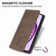 thumbnail image 3 of Funda tipo cartera con bloqueo RFID para Xiaomi Redmi 15 5G Con tapa abatible, portatarjetas, cierre magnético, TPU y soporte Marrón, 3 of 6