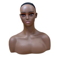 Magideal - Cabeza De Maniquí Realista, Modelo De Peluca De Medio Cuerpo, Estante De Exhibición De Sombreros, Cabeza De Maniquí Para Sombreros, Peluca Que Muestra