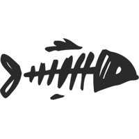 Rienda Libre - Sticker Pez Esqueleto Fé Resurrección Auto Camioneta