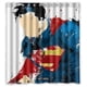 thumbnail image 1 of Cortina de ducha con diseño de Superman de dibujos animados y ganchos, tamaño 60 x 72 pulgadas, 1 of 3