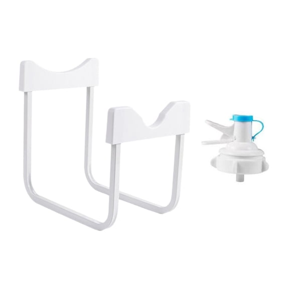 Soporte Para Jarra De Agua, Accesorios De Hierro, Soporte Para Jarra De Agua Para Senderismo, Suelo, Exterior, Altura 29CM, Blanco