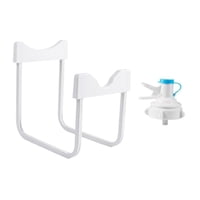 Bothyi - Soporte Para Jarra De Agua, Accesorios De Hierro, Soporte Para Jarra De Agua Para Senderismo, Suelo, Exterior, Altura 29Cm, Blanco