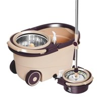 Genérico - Trapero Mopa Giratoria 360º Con Balde Centrifugador Acero Inoxidable